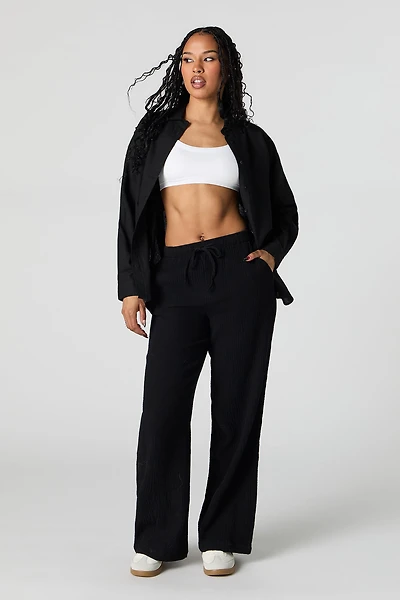 Crinkle Drawstring Pant