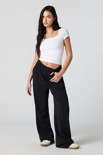Pantalon habillé à jambe large