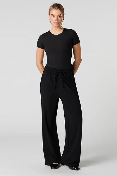 Pantalon habillé fluide à jambe large