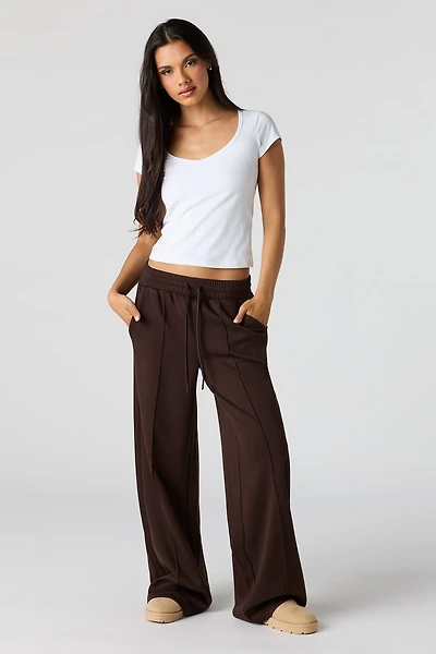 Pantalon habillé à jambe large doux