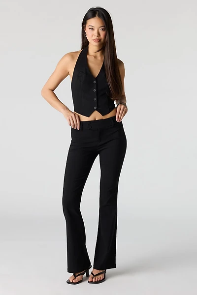 Mid Rise Flare Dress Pant