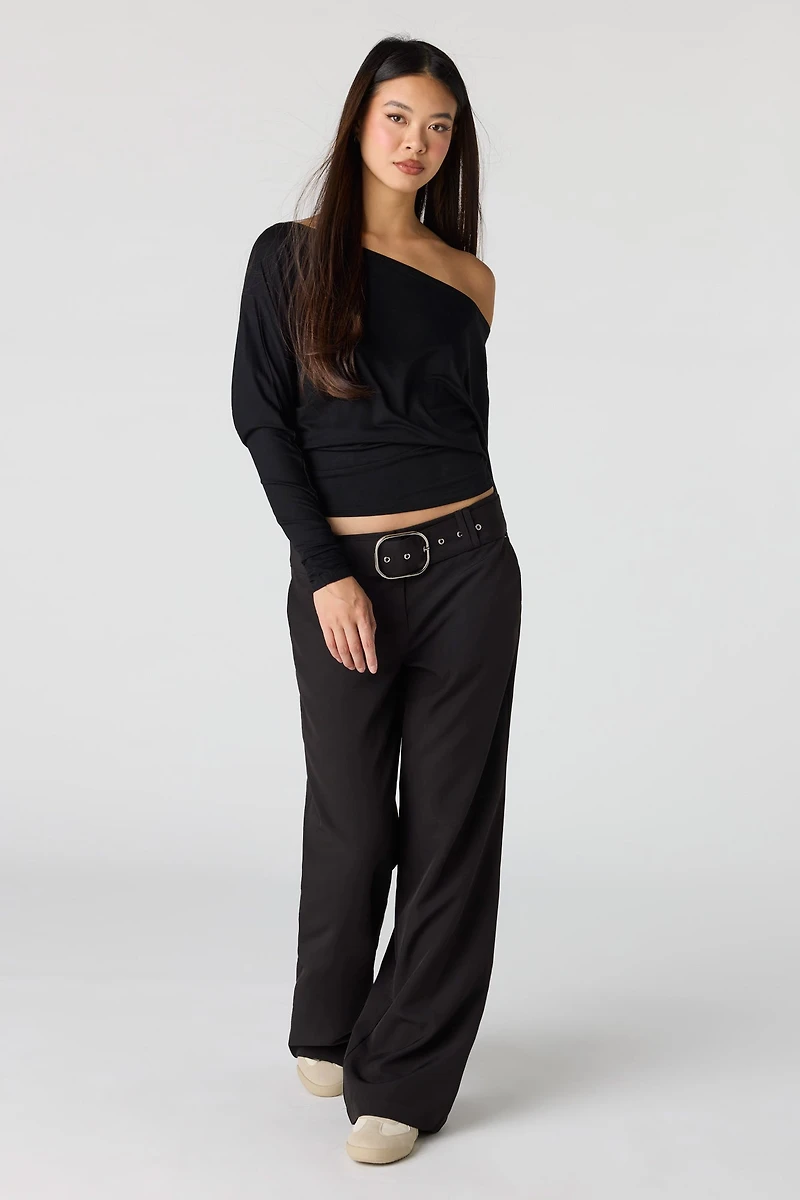 Belted Wide Leg Pant