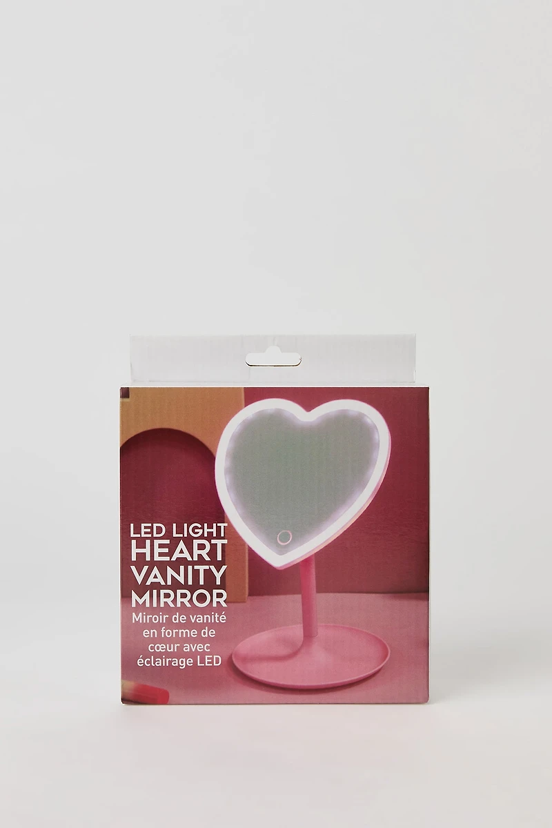Miroir en coeur à DEL