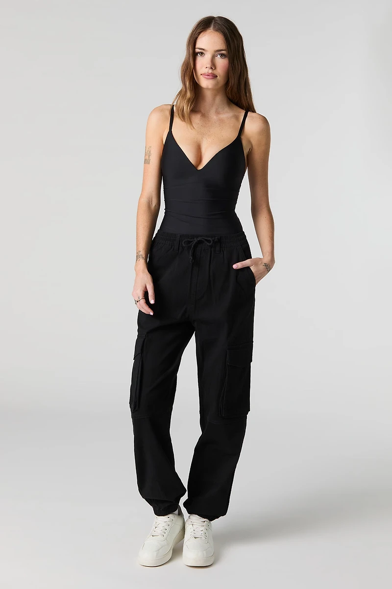 Jogger cargo à taille coulissante