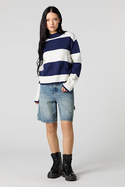 Short de menuisier en jean rigide