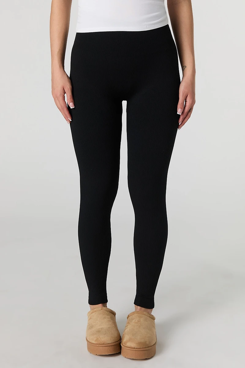 High Rise Seamless Ribbed Legging