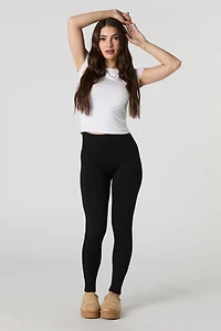 High Rise Seamless Ribbed Legging