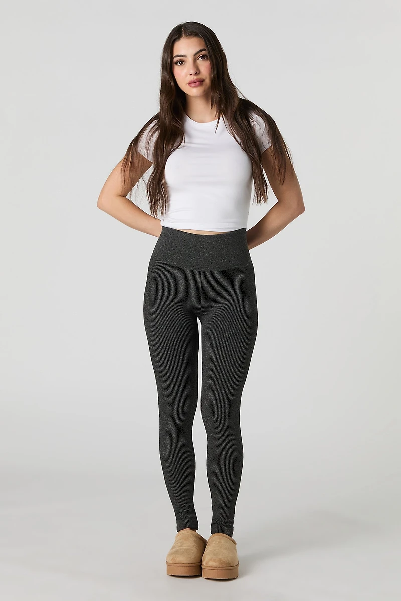 High Rise Seamless Ribbed Legging