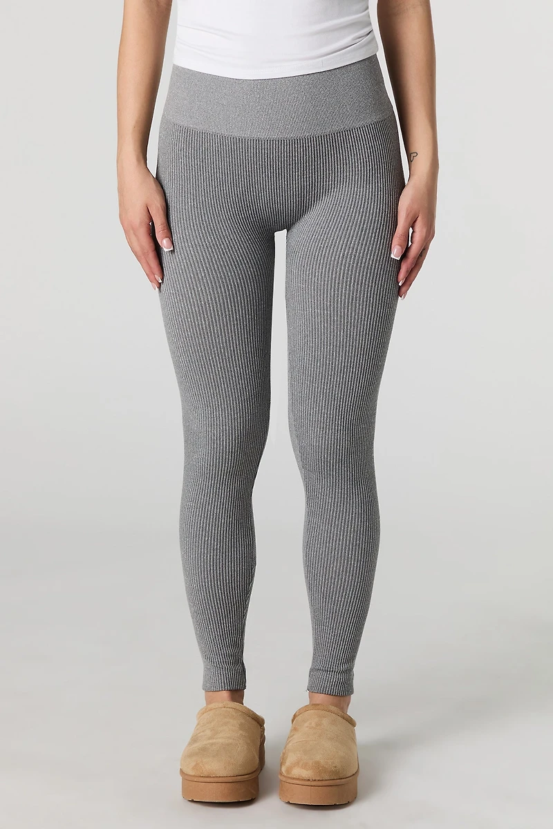 High Rise Seamless Ribbed Legging