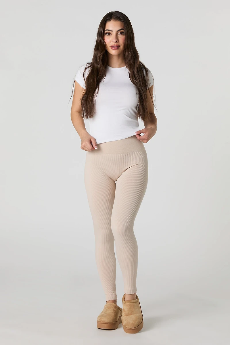 High Rise Seamless Ribbed Legging