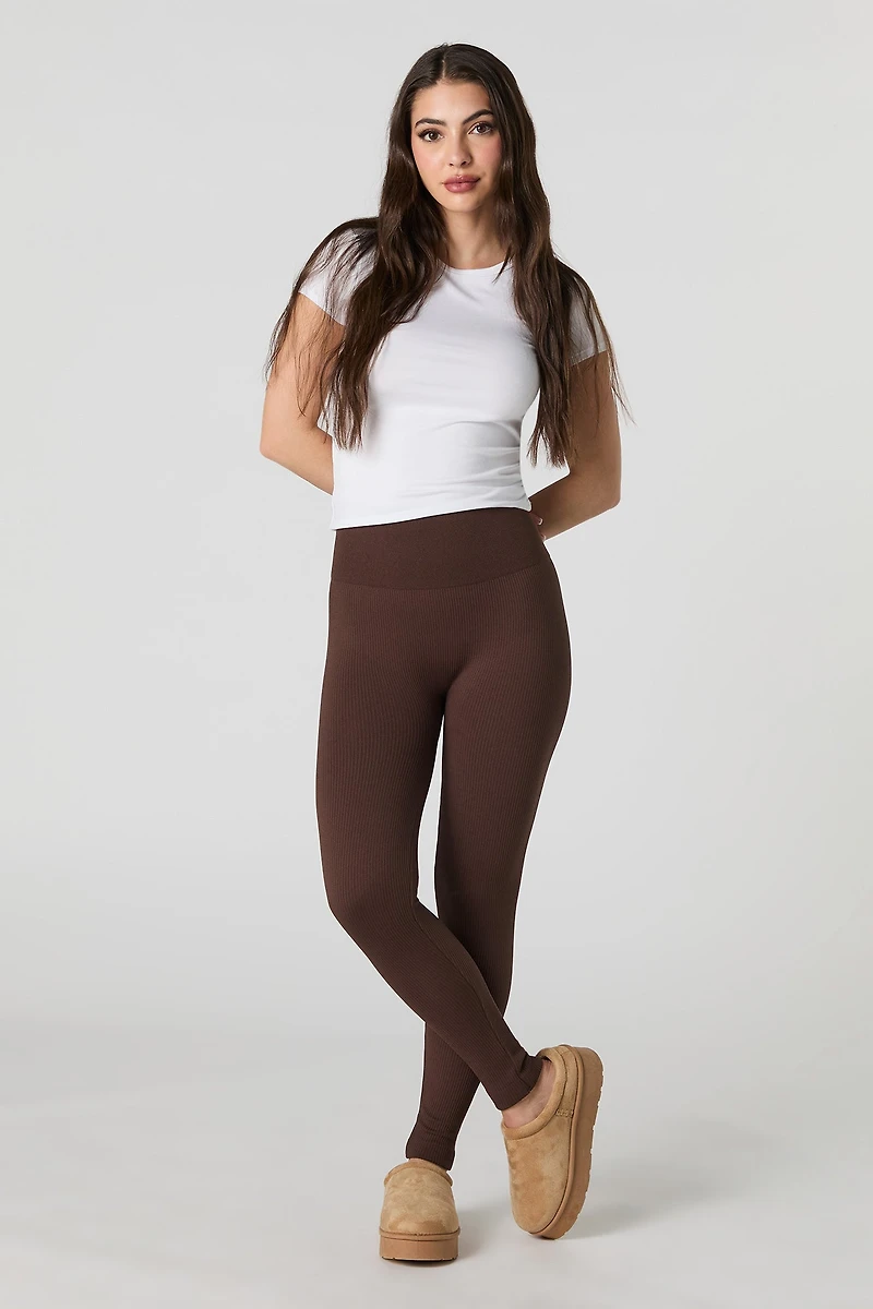 High Rise Seamless Ribbed Legging