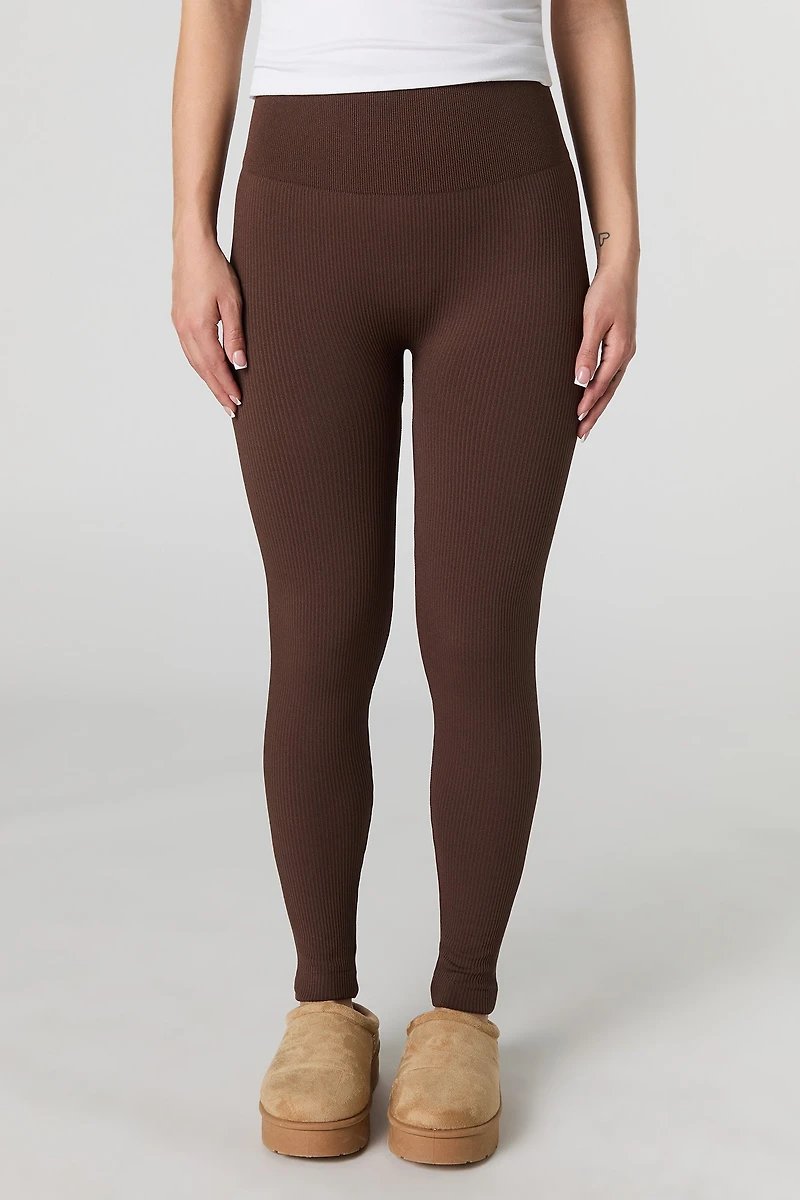 High Rise Seamless Ribbed Legging