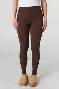 High Rise Seamless Ribbed Legging