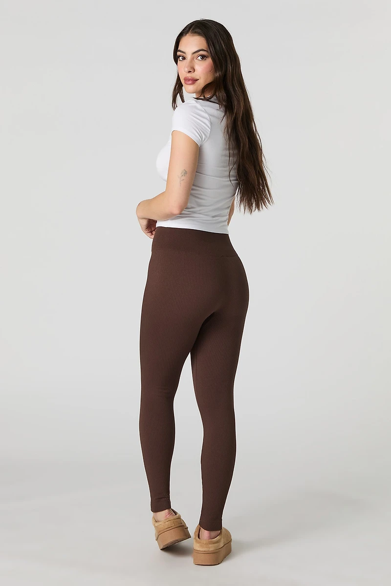High Rise Seamless Ribbed Legging