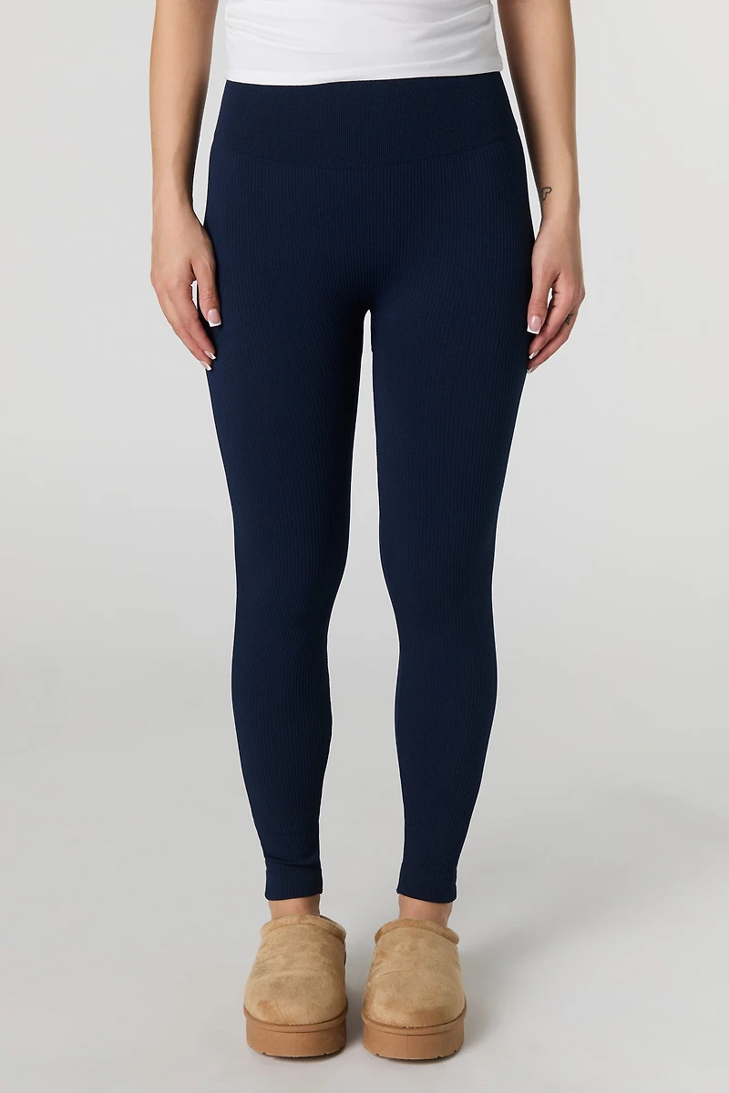 High Rise Seamless Ribbed Legging
