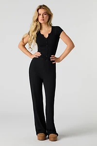 Pantalon côtelé à jambe large