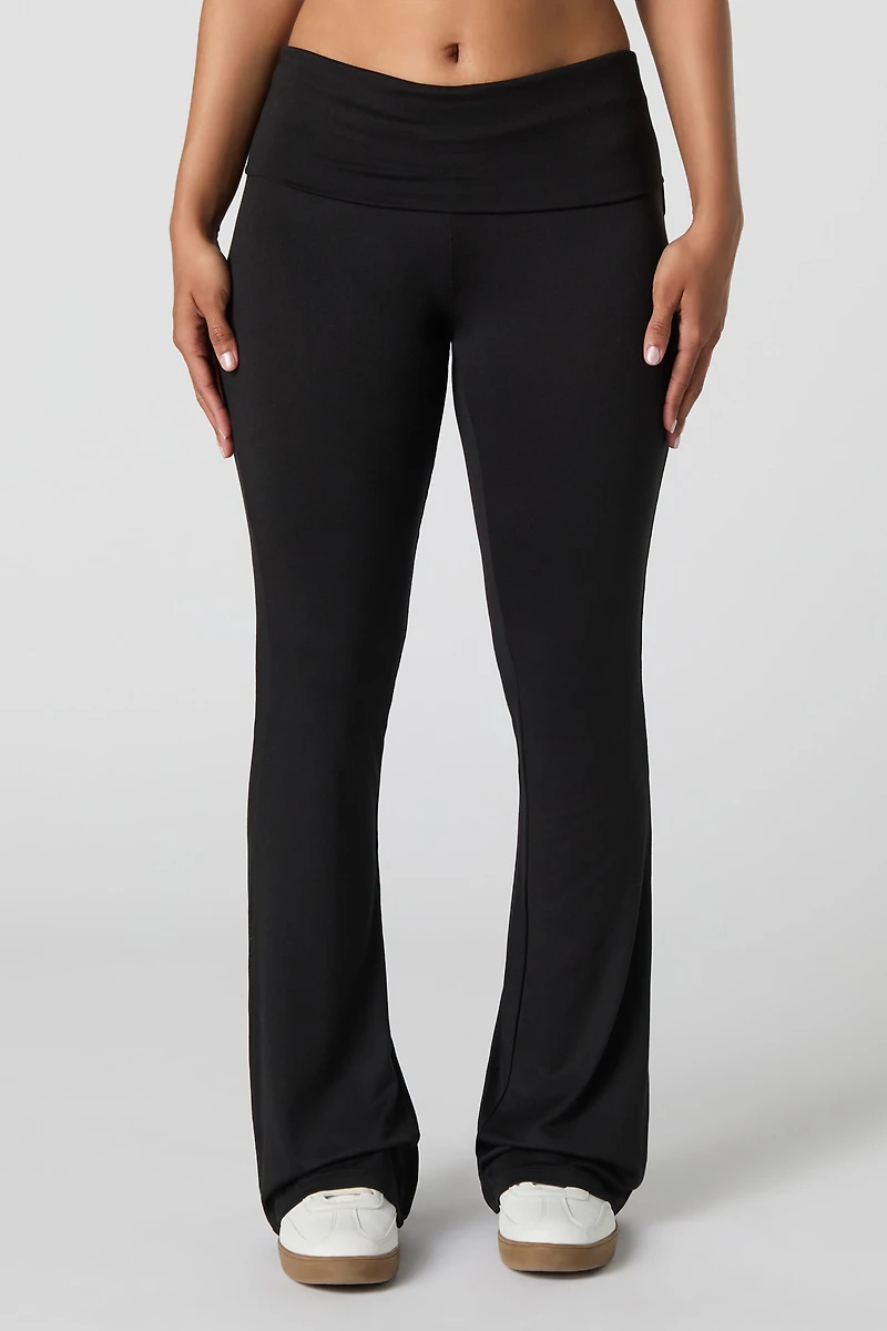 Legging évasé à taille repliée