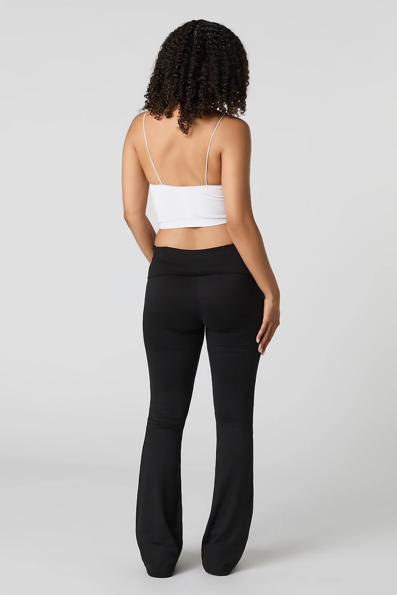 Legging évasé à taille repliée