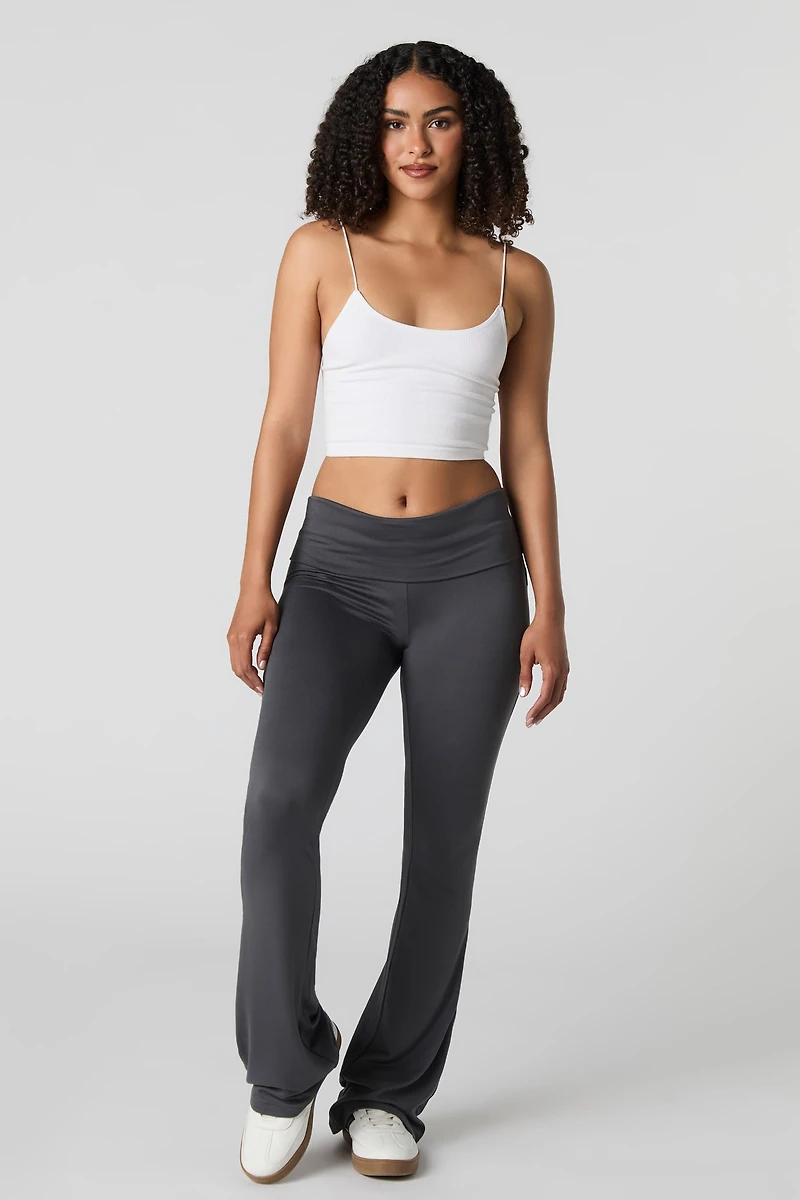 Legging évasé à taille repliée