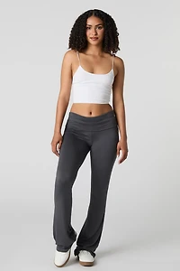 Legging évasé à taille repliée