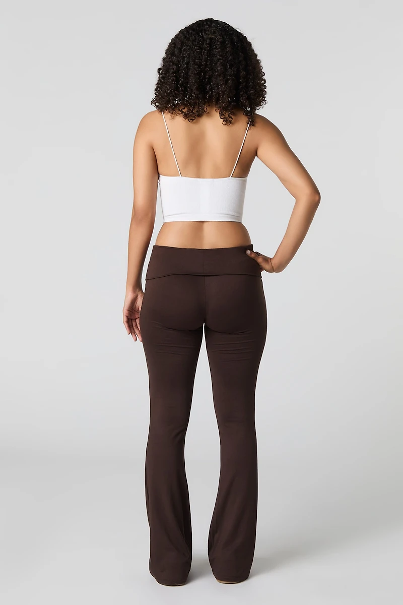Legging évasé à taille repliée