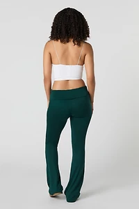 Legging évasé à taille repliée
