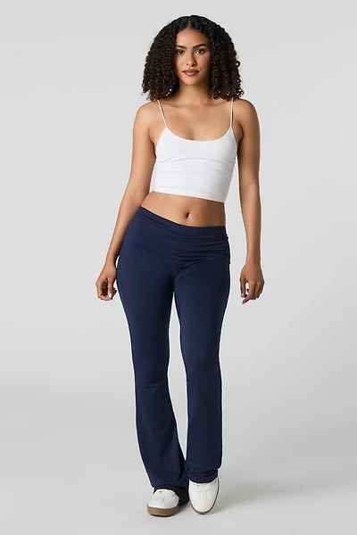 Legging évasé à taille repliée