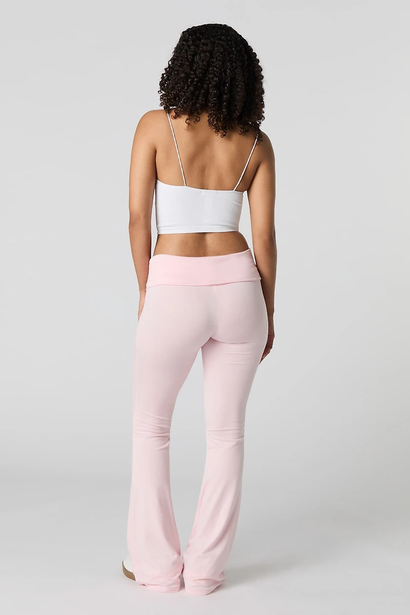 Legging évasé à taille repliée