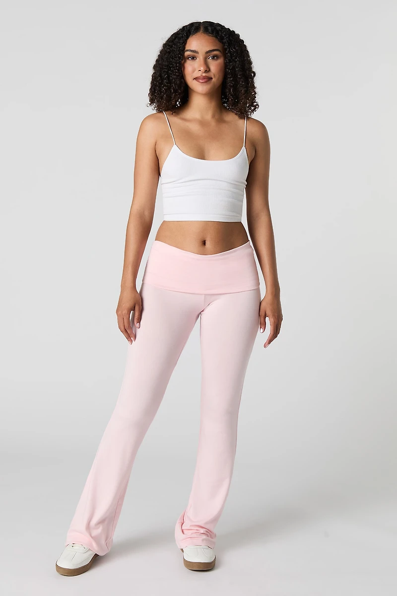 Legging évasé à taille repliée