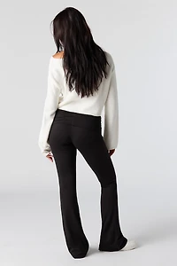 Legging à jambe évasée avec motif brodé