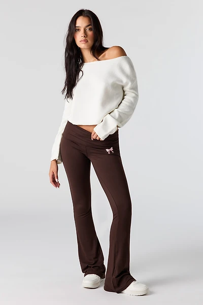 Embroidered Flare Legging