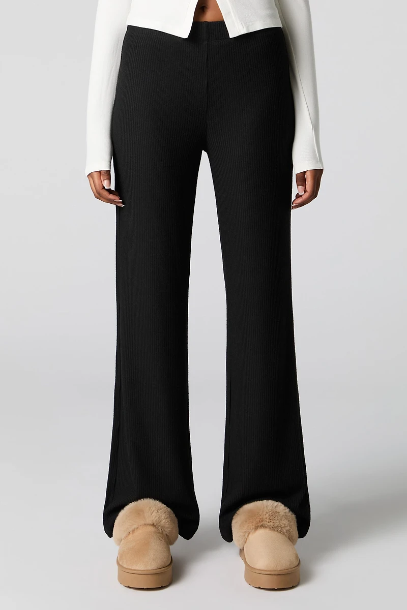 Ribbed Wide Leg Pant