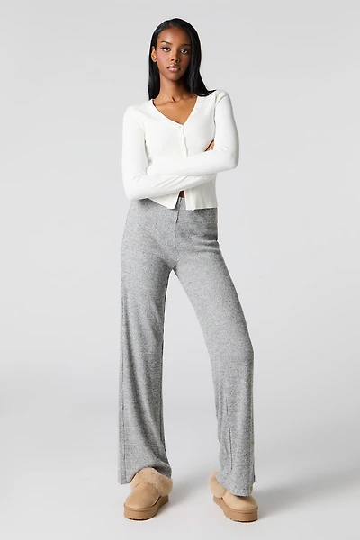 Ribbed Wide Leg Pant