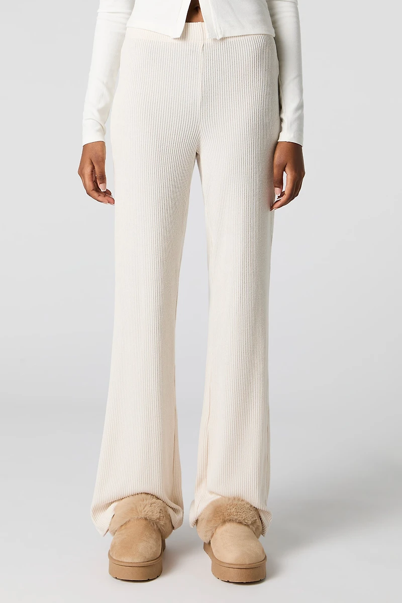 Ribbed Wide Leg Pant