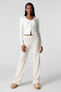 Ribbed Wide Leg Pant