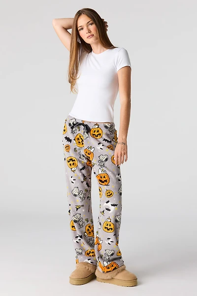 Pantalon de pyjama en peluche à imprimé Peanuts Halloween