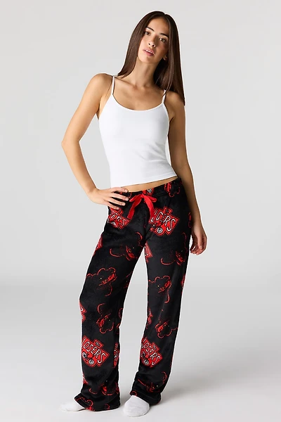 Pantalon de pyjama en peluche à imprimé Halloween