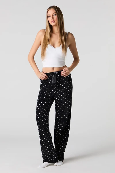 Printed Plush Pajama Pant