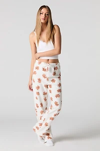 Pantalon de pyjama en peluche imprimé