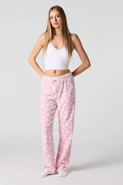 Printed Plush Pajama Pant