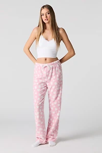 Printed Plush Pajama Pant
