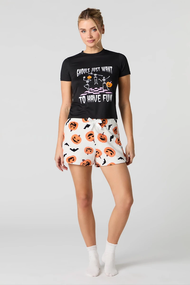 Ensemble-pyjama 2 pièces t-shirt et short Halloween