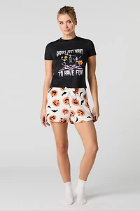 Ensemble-pyjama 2 pièces t-shirt et short Halloween