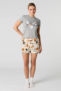 Ensemble-pyjama 2 pièces t-shirt et short Halloween
