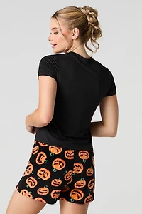 Ensemble-pyjama 2 pièces t-shirt et short Halloween