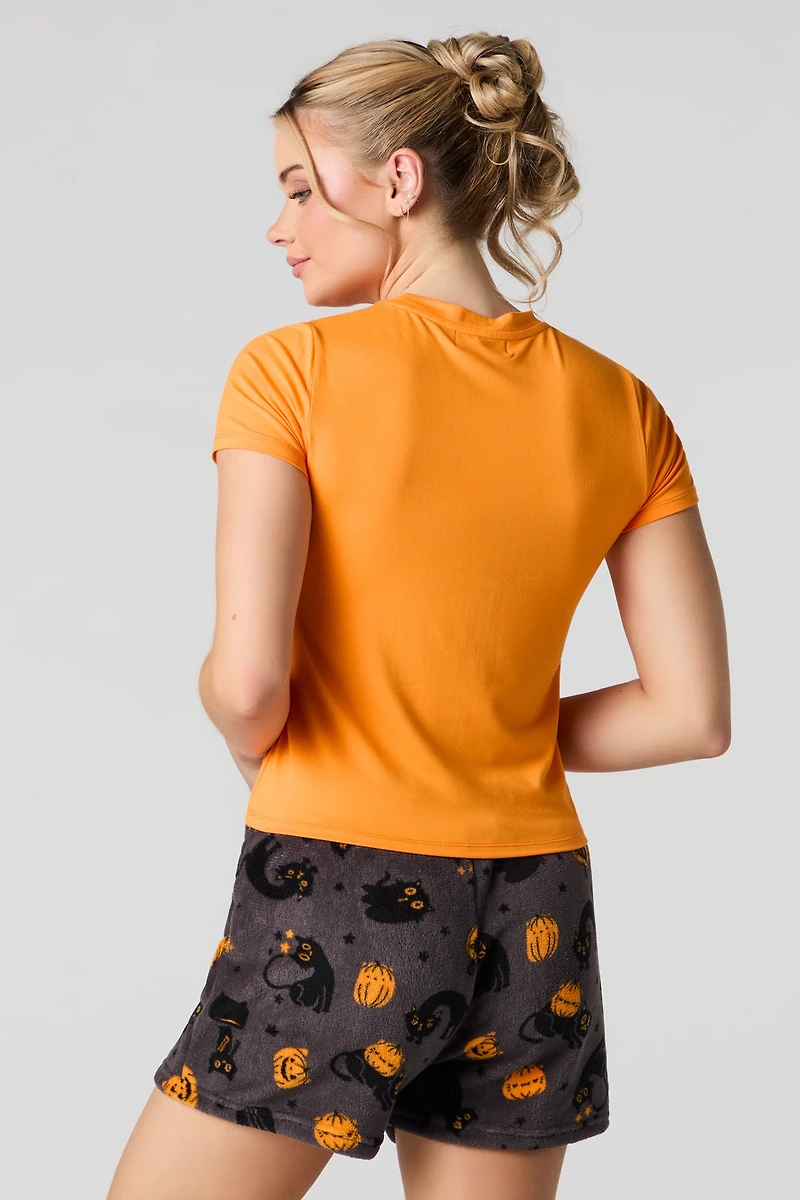 Ensemble-pyjama 2 pièces t-shirt et short Halloween
