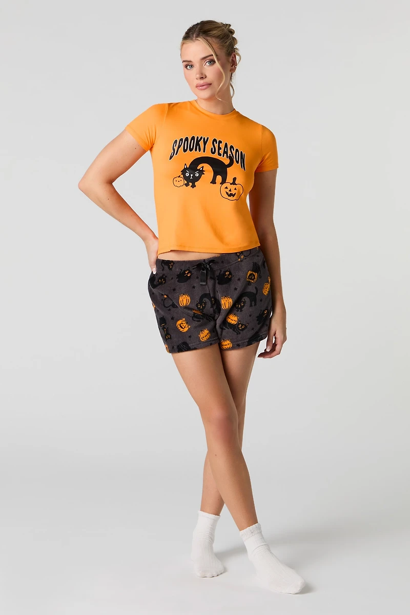 Ensemble-pyjama 2 pièces t-shirt et short Halloween