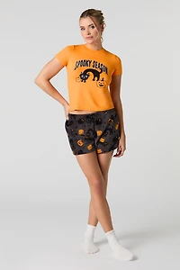 Ensemble-pyjama 2 pièces t-shirt et short Halloween