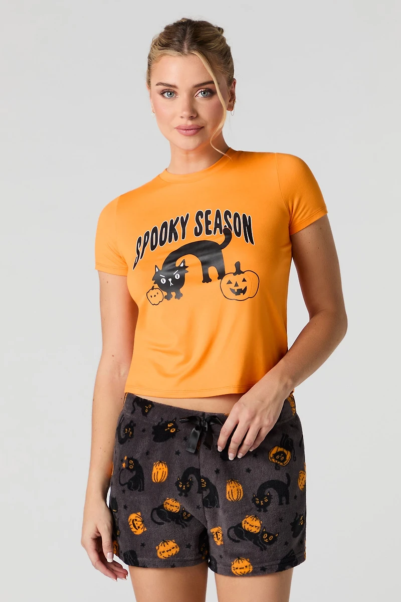 Ensemble-pyjama 2 pièces t-shirt et short Halloween