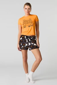 Ensemble-pyjama 2 pièces t-shirt et short Halloween